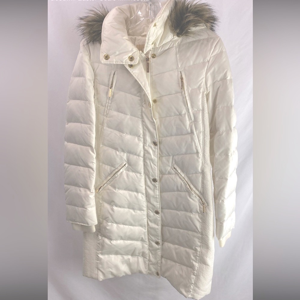 Michael Kors Long Like New Hooded Puffer Faux Fur